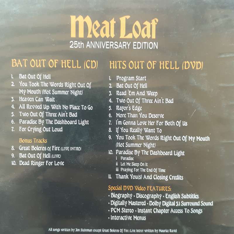 Meat Loaf - Bat Out Of Hell (25th Anniversay Ed) [DVD + CD]