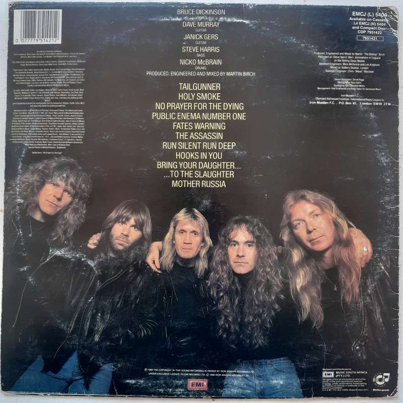 VINYL - Iron Maiden - No Prayer For The Dying (SA press) (1990)