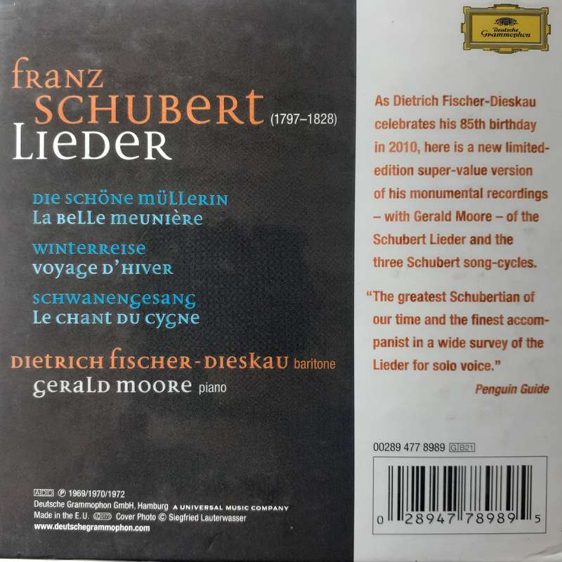 Schubert, Fischer-Dieskau, Moore - Lieder, Die Schöne Müllerin, Winterreise... [21 CD Box Set]