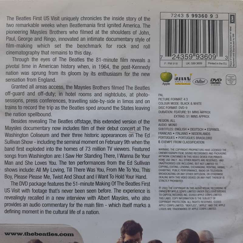 The Beatles - The First U.S. Visit [DVD] (2004)