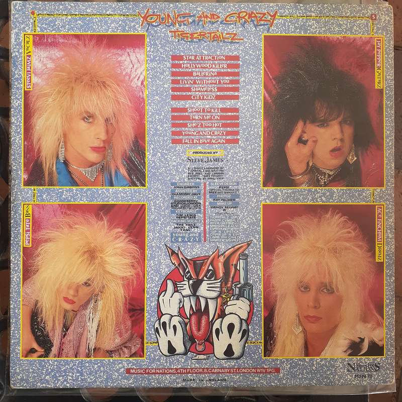 VINYL - Tigertailz - Young And Crazy [UK press] (1988)    *Hard Rock/Glam