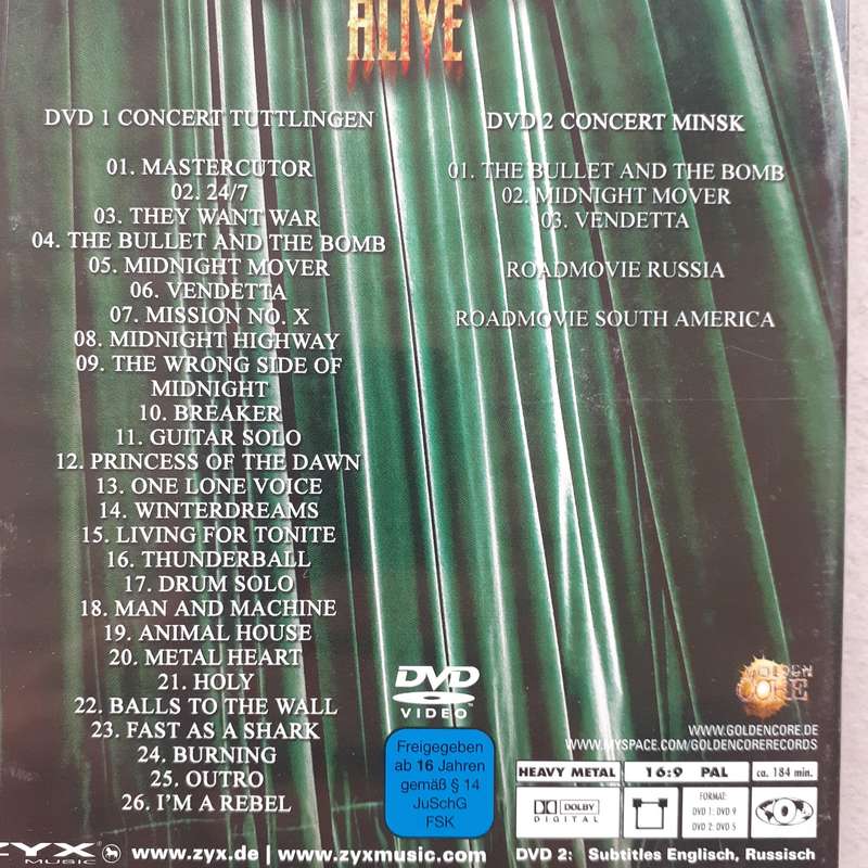 U.D.O. - Mastercutor Alive [2DVD] (2008)