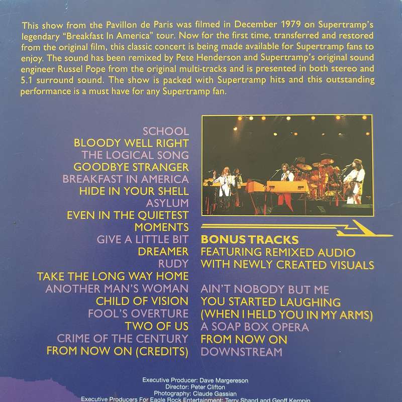 Supertramp - Live In Paris '79 [Blu-ray]