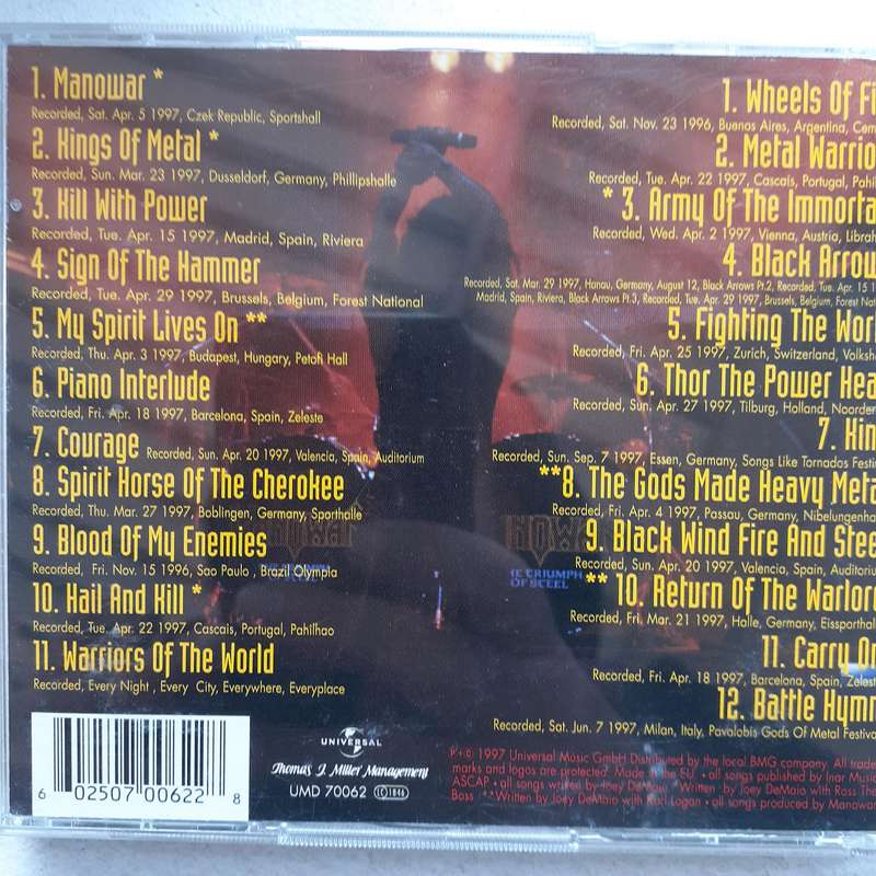 Manowar - Hell On Wheels (Live) (2CD Import) (1997)