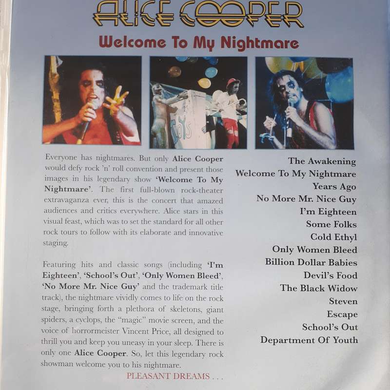 Alice Cooper - Welcome To My Nightmare [DVD]