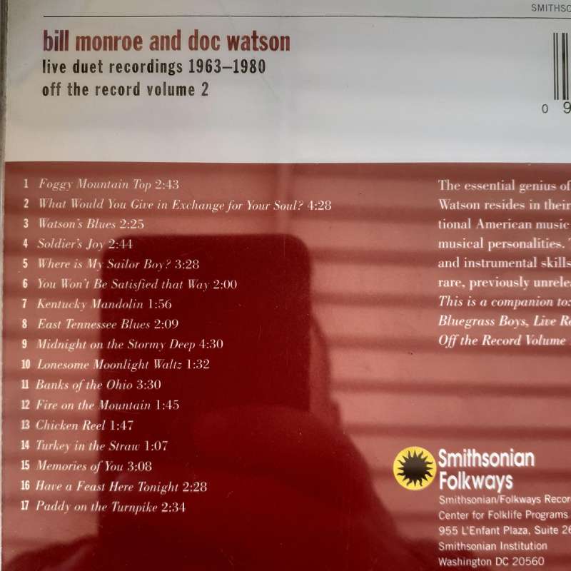 Bill Monroe & Doc Watson - Live Duet Recordings 1963-1980 (Off The Record, Vol.2) [Import CD] (1993)