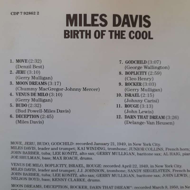 Miles Davis - Birth Of The Cool [Import CD] (1989)