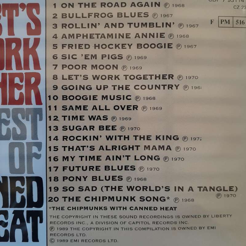 Canned Heat - Let's Work Together (The Best Of Canned Heat) [Import CD] (1989)  *Rock/Blues