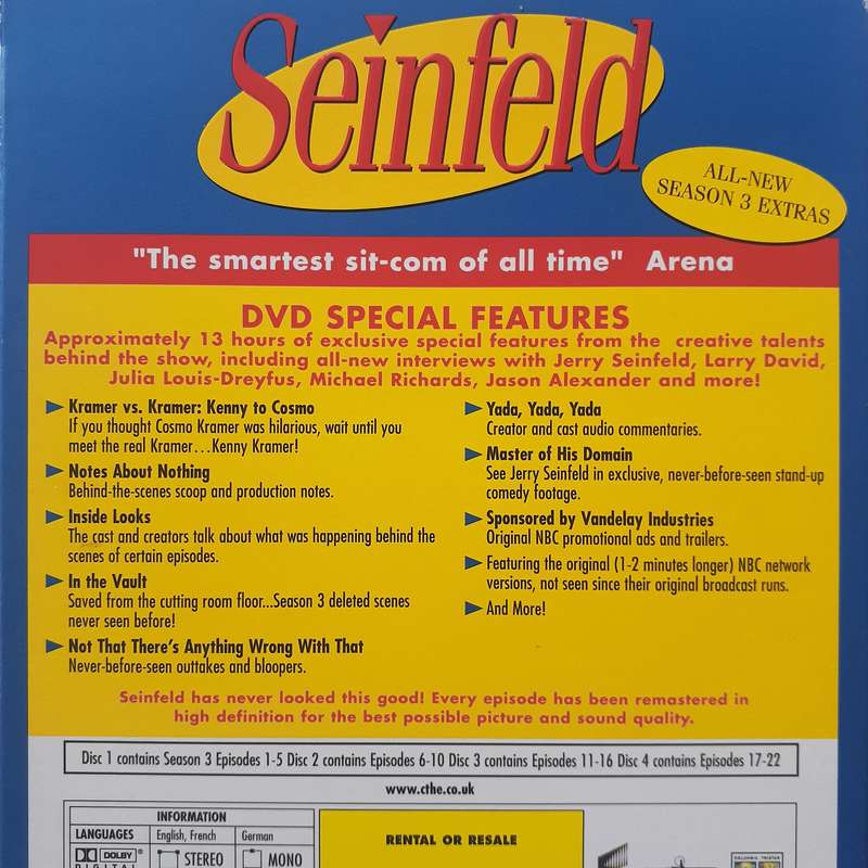 Seinfeld - Season 3 [4 DVD set]