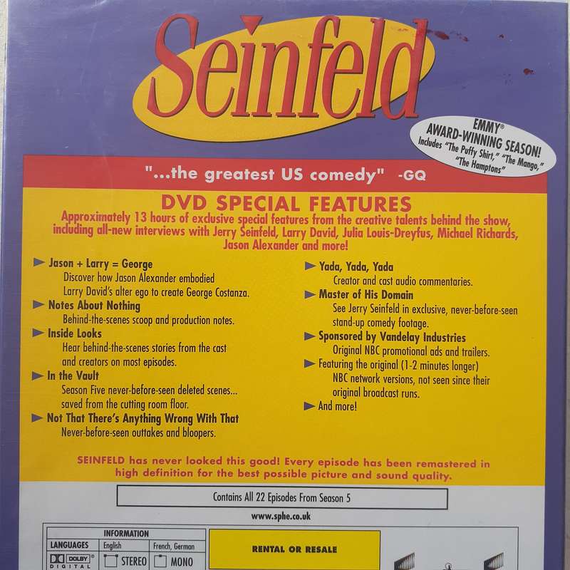 Seinfeld - Season 5 [4 DVD set]    *NEW, sealed