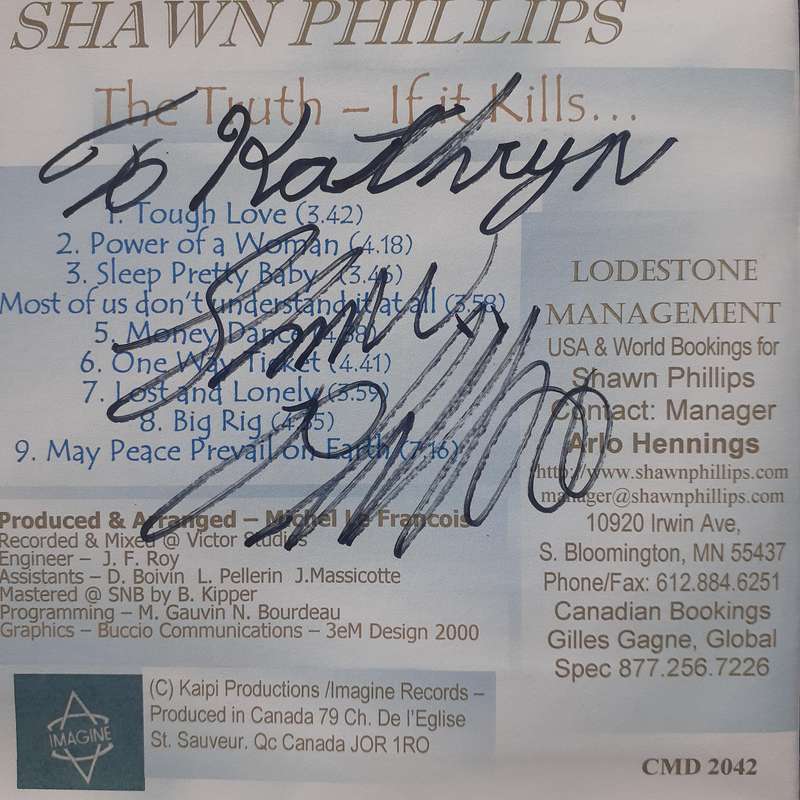 Shawn Phillips - The Truth If It Kills [AUTOGRAPHED]