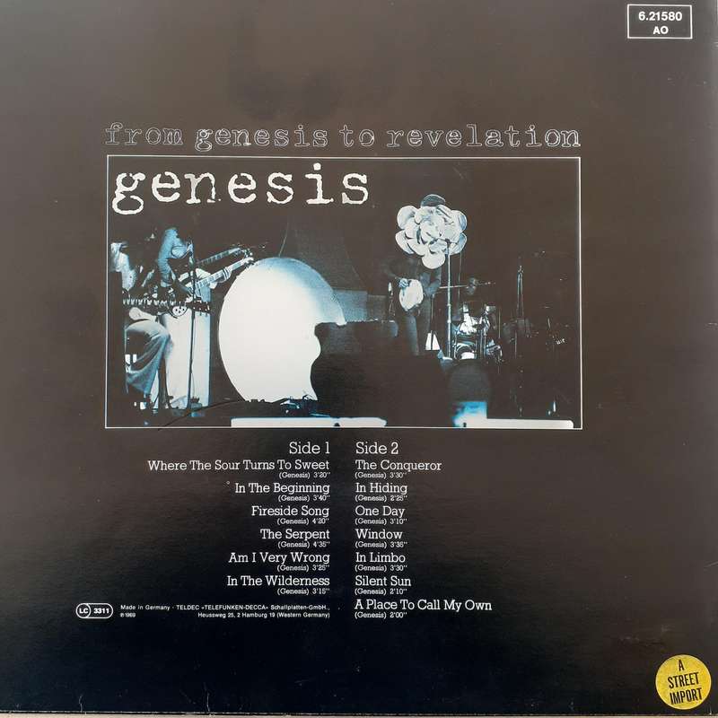 VINYL - Genesis - From Genesis To Revelation (German press)