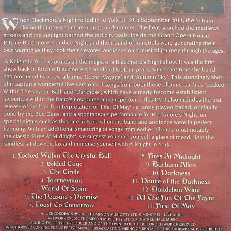 Blackmore's Night - A Knight In York (2012)  [DVD]    [D]