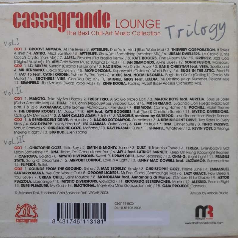 Cassagrande Lounge Trilogy - Various Artists (6CD Box) (2003)