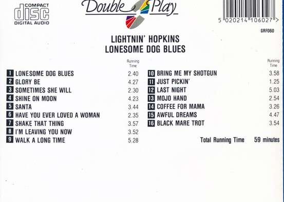 Lightnin' Hopkins - Lonesome Dog Blues [Import CD]