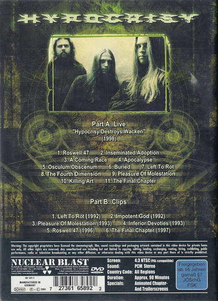 Hypocrisy - Live & Clips [DVD] (2001)