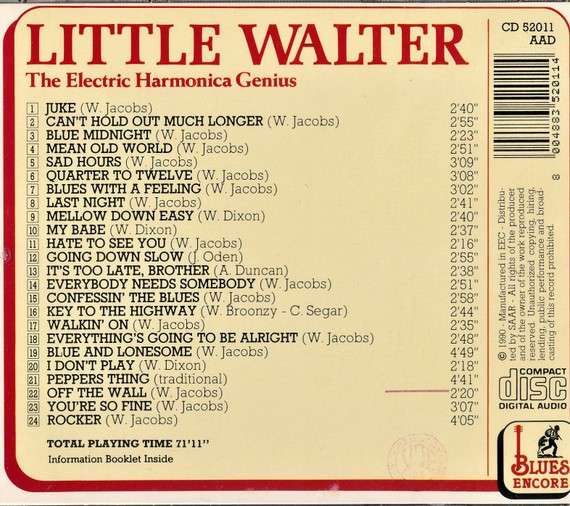 Little Walter - The Electric Harmonica Genius (Blues With A Feeling) (1990)