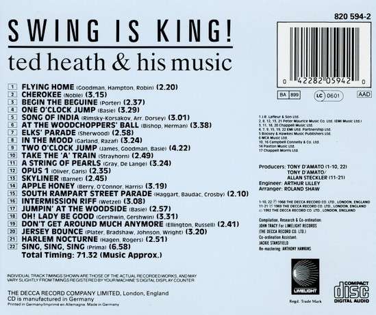 Ted Heath And His Music - Swing Is King [Import CD] (1992)