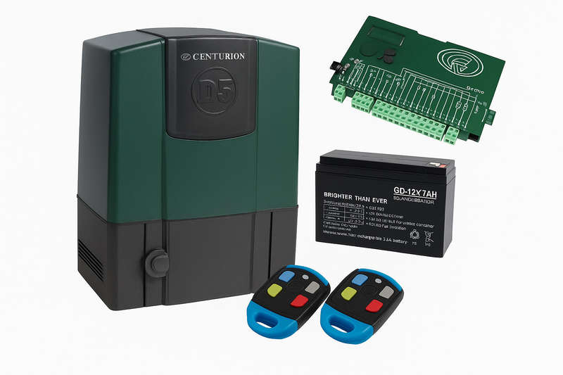 Refurbished Centurion D5 Evo Gate Motor with 2 Remotes and 12V Battery