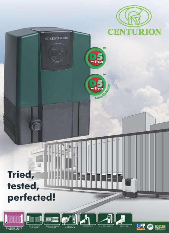 Centurion D5 Evo Gate Motor  Refurbished | 2 Remotes + 12V Battery | 3-Month Warranty