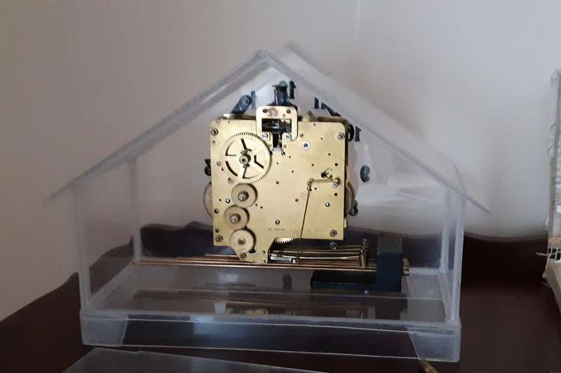Beautiful unique Mauthe Mantle clock for sale. In very good condition and working. Westminster chime