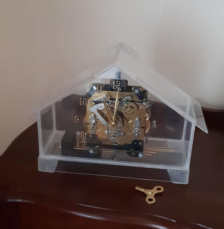 Beautiful unique Mauthe Mantle clock for sale. In very good condition and working. Westminster chime