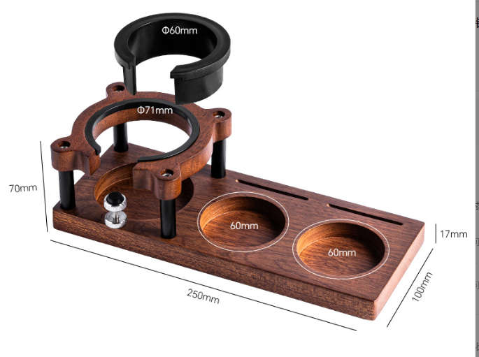 Wooden Coffee Tamper Station Base Holder Mat Non Slip for Shop Worktop