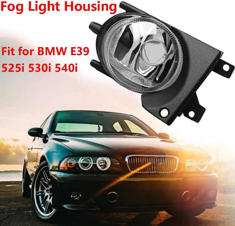 1 Pair Front Left + Right  Fog/Driving Lamp Headlight Frame For BMW 5-Series E39 2001-2003