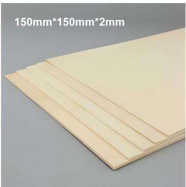 4 Sizes 10Pcs Basswood Wood Sheet 3-Layer Laminated Board Laser Engraving DIY Model Bu... (SIZE: #1)