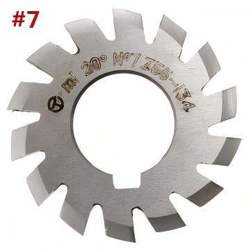 Module 1 PA20 Bore 22mm #1-8 HSS Involute Gear Milling Cutter (SIZE: #7)