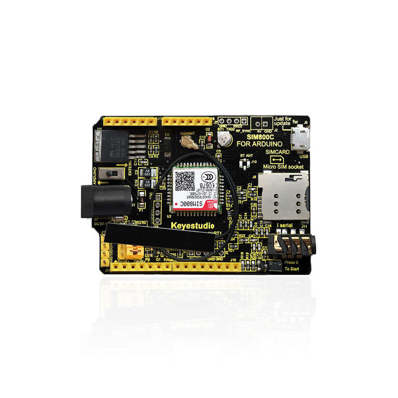 Keyestudio SIM800C Shield for Arduino UNO R3 and Mega 2560 GPRS GSM
