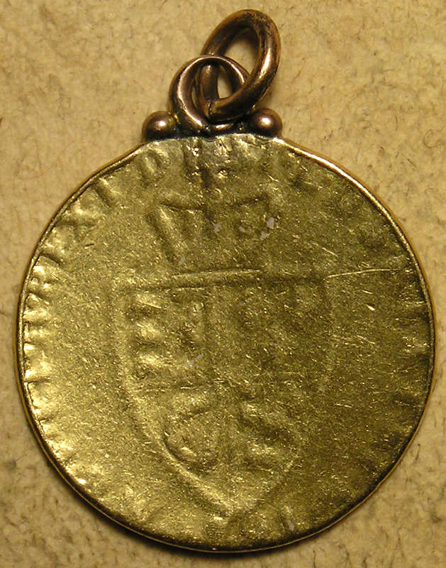 Great Britain: 1787-1799 Gold Spade Guinea of King George III Pendant Mounted * Worn *