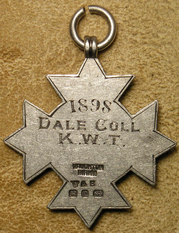 1898 Silver Medal from Free State Cricket Union to Dale College, King William's Town