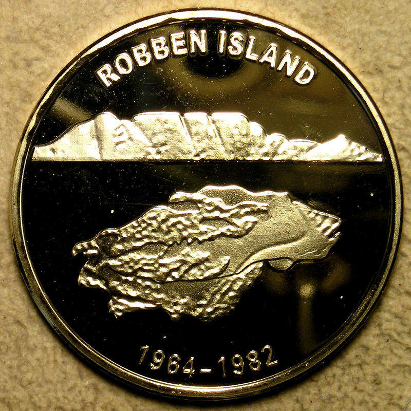 Nelson Mandela on Robben Island Medal