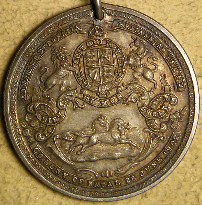Natal: 1902 King Edward VII Coronation Medal & End of Boer War