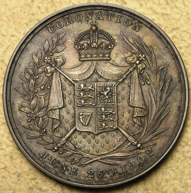 Great Britain: 1902 Coronation of King Edward VII & Queen Alexandra Silver Medal in Case