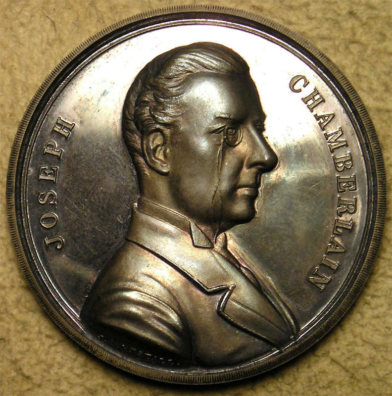Great Britain: 1902 Boer War: Joseph Chamberlain Visit to South Africa, Silver Medal * RARE *