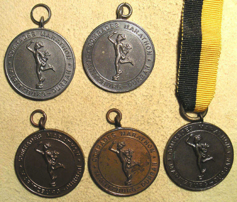 Five Comrades Marathon Medal 2 x Silver 3 x Bronze to P.A. Hellberg * Bid for All *