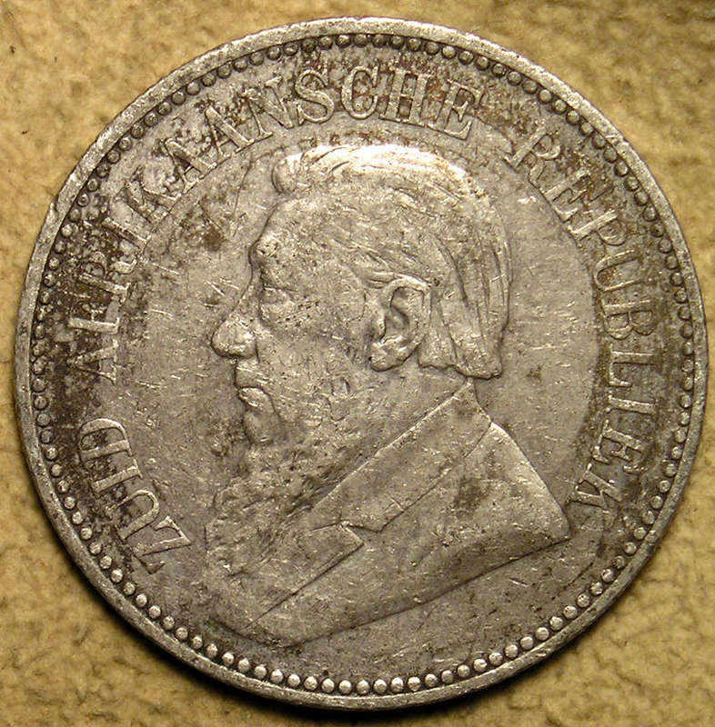 ZAR: 1896 Paul Kruger Silver 2 1/2 Shillings