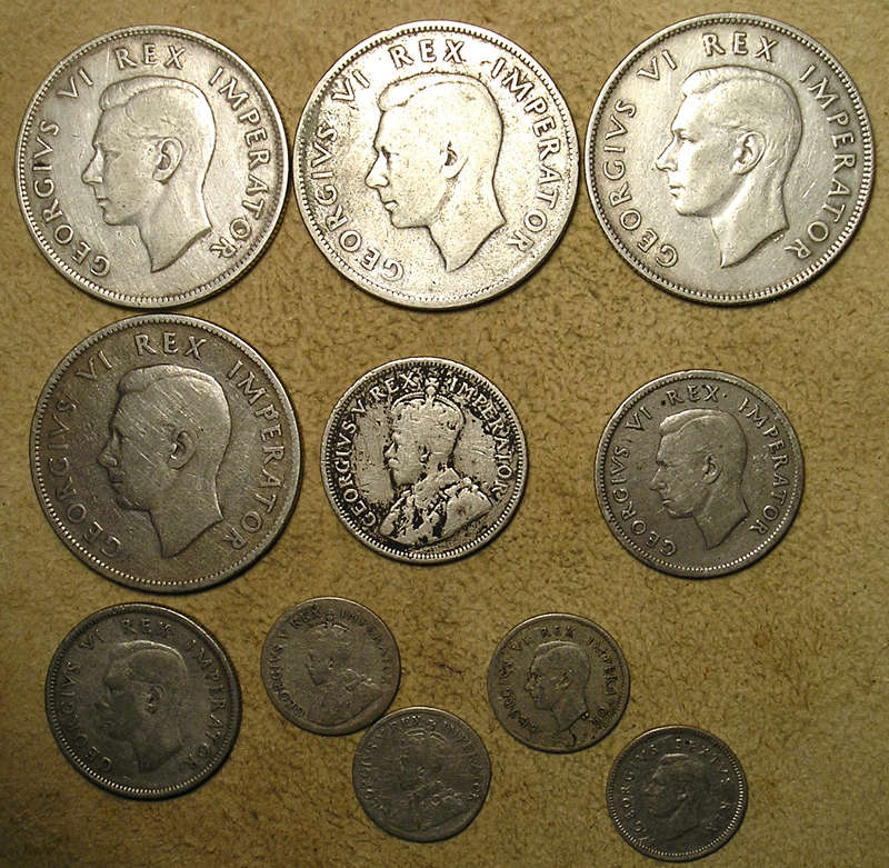 Collection of 80% Silver South African  Coins * 76gm *