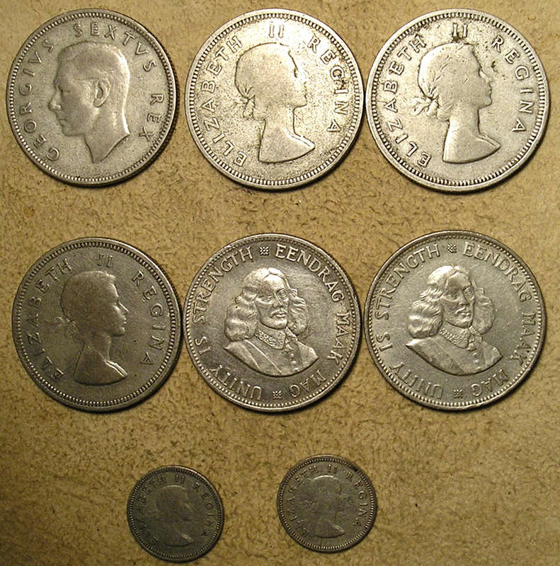 Collection of 50% Silver South African  Coins * 69gm *