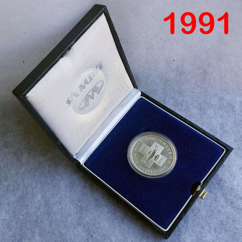 1991 Proof Silver Protea Rand - Centenary of SA Nursing * 3 Available *