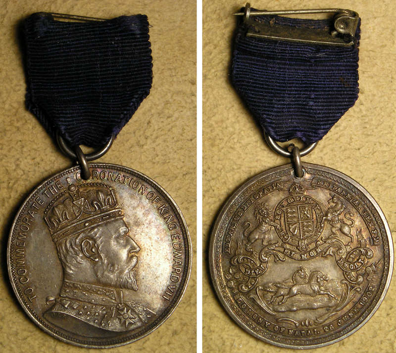 Natal: 1902 King Edward VII Coronation Medal & End of Boer War