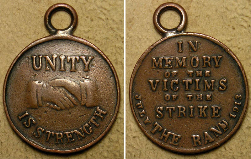 South Africa: 1913 Memorial Medal for the Victims of the Rand Strike * SCARCE *