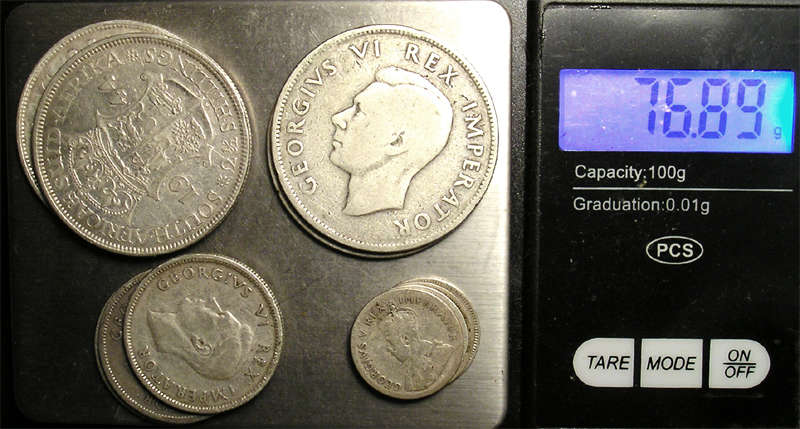 Collection of 80% Silver South African  Coins * 76gm *