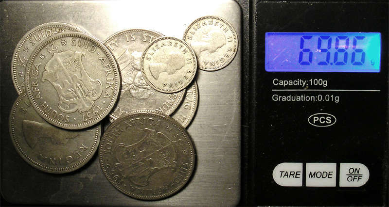Collection of 50% Silver South African  Coins * 69gm *