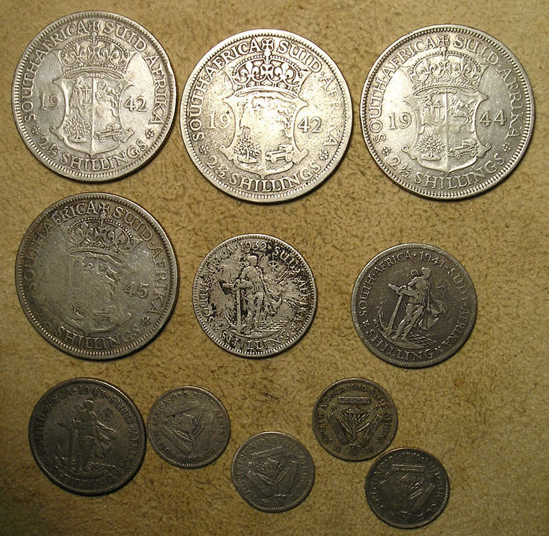 Collection of 80% Silver South African  Coins * 76gm *