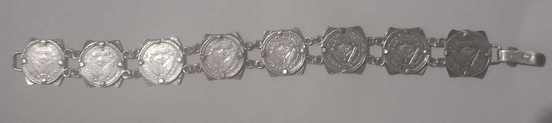Tickey Coin Braclet Set in Silver