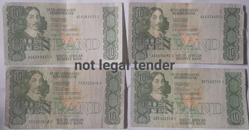 26 South African Bank notes - Your bid if for all