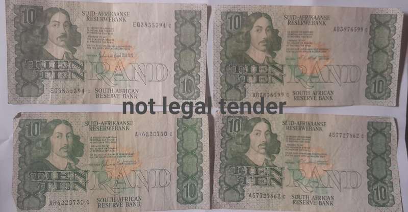 26 South African Bank notes - Your bid if for all